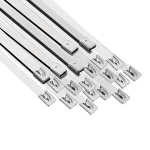 vidaXL Veza za kabel 25 kom. 7,9 x 600 mm Srebrna