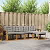 vidaXL Set vanjskih sofa s jastukom 5 pcs Prirodna i svijetlo siva