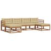 vidaXL Set vanjskih sofa 6 kom. Prirodna i bež