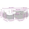 vidaXL 7-dijelni set vrtnih sofa od poliratana s jastucima bež