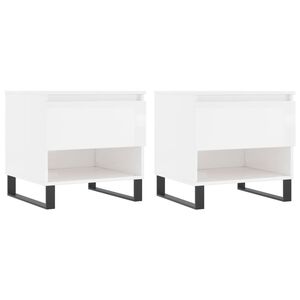 vidaXL Stolići za kavu 2 kom sjajni bijeli 50 x 46 x 50 cm drveni