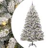 vidaXL Umjetno božićno drvce Zelena i bijela 240 cm PVC i metal