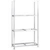 vidaXL Stalak za gume s 3 razine srebrni 110 x 40 x 200 cm čelični