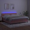 vidaXL Krevet box spring s madracem LED ružičasti 180x200cm bar&scaron;unasti