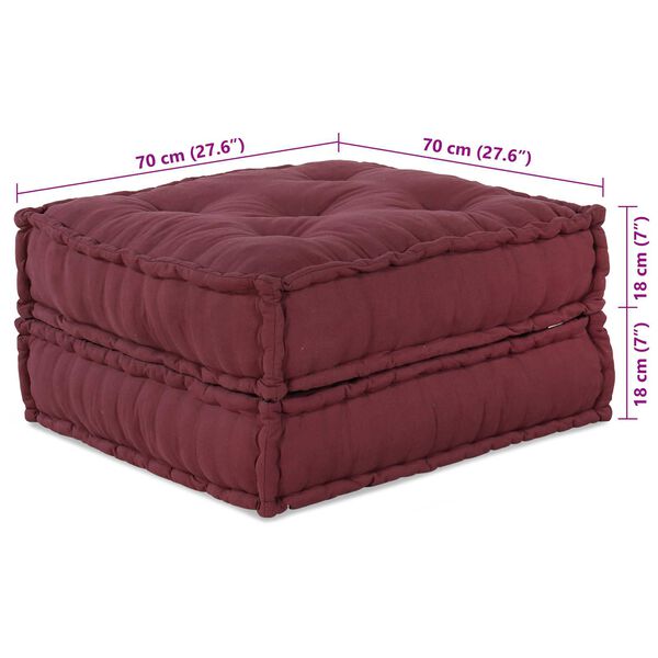 vidaXL Modularni kauč 2 pcs Bordo 140 x 70 x 36 cm tkanina