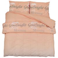 vidaXL Set posteljine za poplun ružičasti 135 x 200 cm pamučni