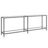 vidaXL Konzolni stol prozirni 220 x 35 x 75,5 cm od kaljenog stakla