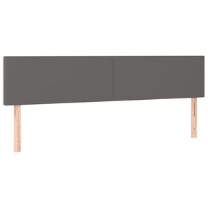 vidaXL Uzglavlja siva 180x5x78/88 cm od umjetne kože