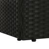 vidaXL Vanjski ležaj od poliratana s jastucima i jastučićima crni