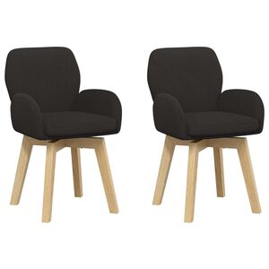 vidaXL Okretne blagovaonske stolice 2 kom. Boucl&eacute; Crna 54 x 58 x 87 cm