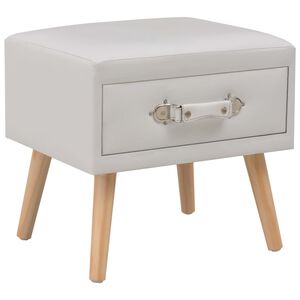 vidaXL Noćni ormarić bijeli 40 x 35 x 40 cm od umjetne kože