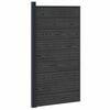 vidaXL Panel ograde 95 x 186 cm WPC i aluminij Crna
