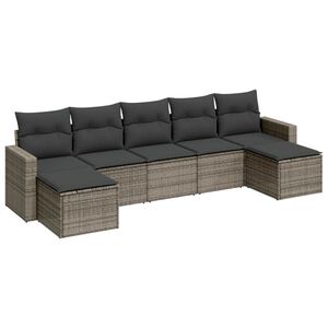 vidaXL 7-dijelni set vrtnih sofa sivi od poliratana