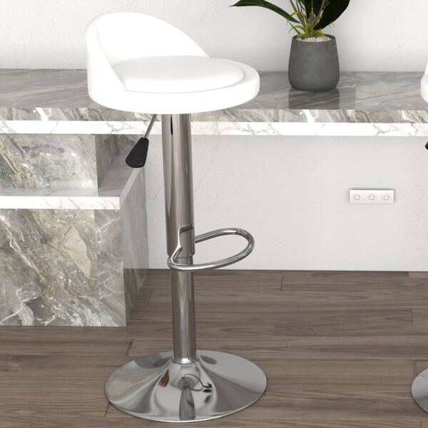 vidaXL Barski stolac od umjetne kože bijeli