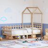 vidaXL Dnevni krevet s krovom bez madraca 80 x 200 cm masivno drvo