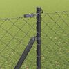vidaXL Stup za ogradu Siva 10 x 1,5 m (60 x 60 mm mreža) Čelik i PVC