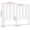 vidaXL Uzglavlje za krevet crno 141 x 4 x 100 cm od masivne borovine
