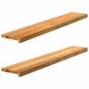 vidaXL Prozorske klupice 2 kom svijetlosmeđe 120x20x2 cm masivne hrast