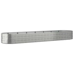 vidaXL Povi&scaron;ena vrtna gredica od čelika 584x140x68 cm srebrna