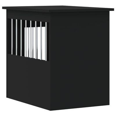 vidaXL Namještaj s kavezom za pse crni 45x62x59 cm drveni