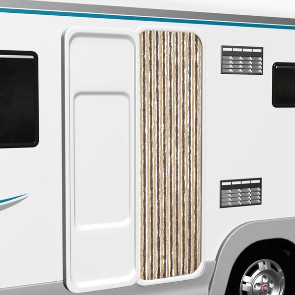 vidaXL Zastor protiv muha tamnosmeđi i bež 56x200 cm od &scaron;enila