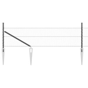 vidaXL Heksagonalna ograda s stubom 100 x 0,8 m Čelik premazan PVC-om