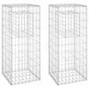 vidaXL Gabionske stupne ko&scaron;are 2 kom 40 x 40 x 100 cm željezne