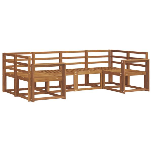 vidaXL Set vanjskih sofa 6 pcs Prirodna Čvrsto drvo akacije