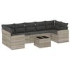 vidaXL 8-dijelni set vrtnih sofa od poliratana s jastucima svjetlosivi