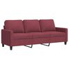vidaXL Trosjed od tkanine crvena boja vina 180 cm