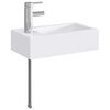vidaXL Umivaonik s slavinom i odvodom Krom 45,5 x 25,5 x 13 cm