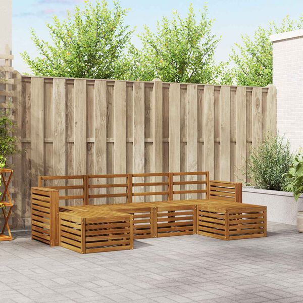 vidaXL Setovi sofa 6 pcs Prirodna Čvrsto drvo akacije