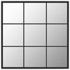vidaXL Zidno ogledalo crno 60 x 60 cm metalno