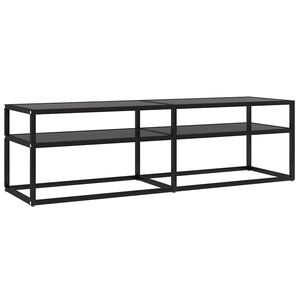 vidaXL TV ormarić crni 140 x 40 x 40,5 cm od kaljenog stakla