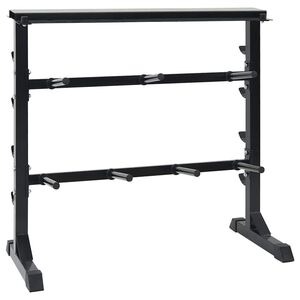 vidaXL Rack za bučice Crna 99 x 45 x 95,5 cm Čelik s prahom premazan