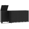 vidaXL Spremi&scaron;te za 4 kante za otpad crno 276 x 79 x 117 cm čelično