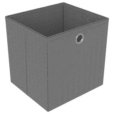 vidaXL Police za izlaganje s 5 kutija crne 103x30x72,5 cm od tkanine