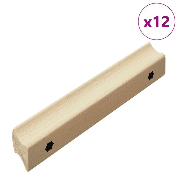 vidaXL Ravna dr&scaron;ka 12 pcs Boja prirodnog drva 130 x 25 x 30 mm