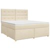 vidaXL Boxspring krevet s madracem Krem 140 x 200 cm Tkanina