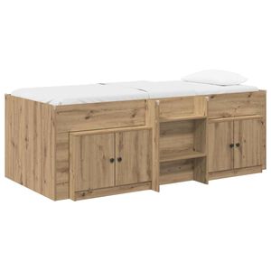 vidaXL Loft krevet s ormarom 3 kom. Hrast artisan Konstruirano drvo
