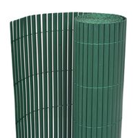 vidaXL Dvostrana vrtna ograda PVC 90 x 300 cm zelena