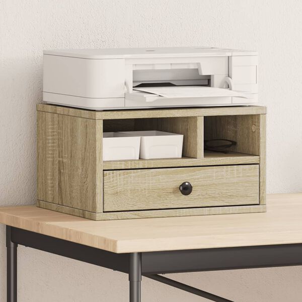 vidaXL Stalak za pisač boja hrasta 40 x 32 x 22,5 cm konstruirano drvo