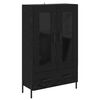 vidaXL Highboard s ladicama Corona Crni hrast 69,5 x 31 x 115 cm