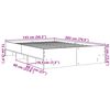 vidaXL Okvir kreveta bez madraca smeđi hrast 140x200 cm izrađeno drvo