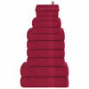 vidaXL Set ručnika FROGN od 12 dijelova bordo 360 g/m&sup2;