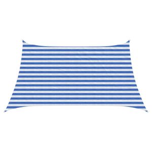 vidaXL Jedrilica za sunčevu sjenu Plava i bijela 3 / 4 x 2 m HDPE