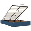 vidaXL Otomanski krevet madracem i LED plava 120x190 cm tkanina