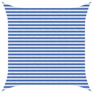 vidaXL Jedrilica za sunčevu sjenu Plava i bijela 3,6 x 3,6 m HDPE