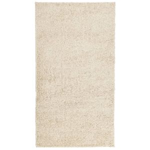 vidaXL Čupavi tepih PAMPLONA visoka vlakna moderni zlatni 60 x 110 cm