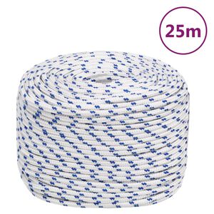 vidaXL Brodski konop bijeli 10 mm 25 m od polipropilena